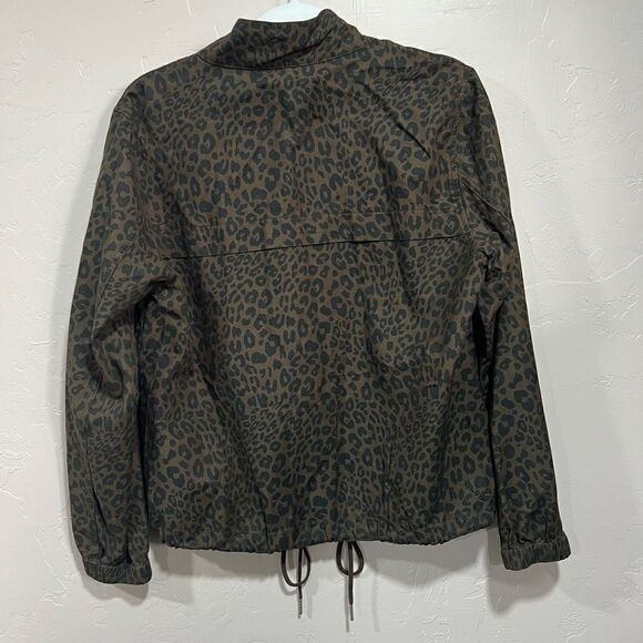Sanctuary Drawstring Hem Leopard Jacket Medium - Picture 5 of 9